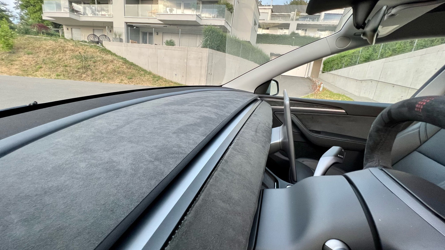 Alcantara Dashboard Instrument Panel Cover for Tesla Model 3/Y 2019-2023