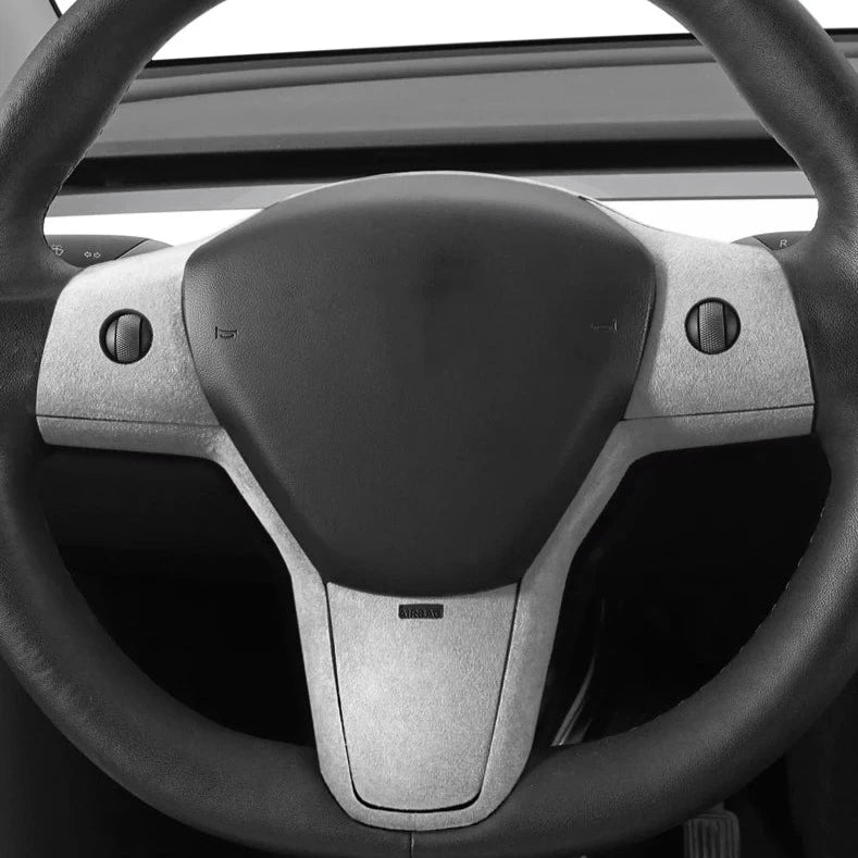 Alcantara Steering Wheel Cover for Tesla Model 3/Y 2019-2023