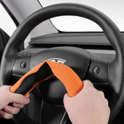 Alcantara Steering Wheel Cover for Tesla Model 3/Y 2019-2023