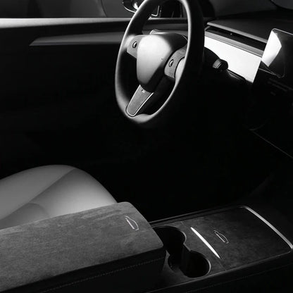 Matt Black Alcantara Cover for Tesla Model 3/Y 2019-2023