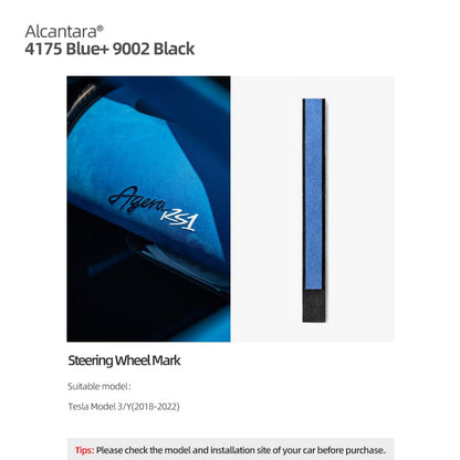 Alcantara Steering Wheel Stripe For Model 3/Y