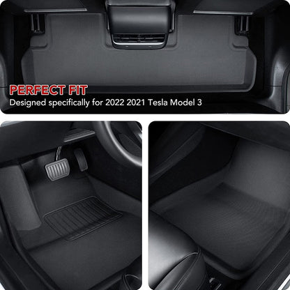 Tesla Model 3 Waterproof Floor Liner & Trunk/Frunk Mats Set