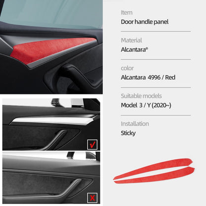 Alcantara Door Panel Trim Cover For Tesla Model 3/Y 2020-2023 (refreshed version)