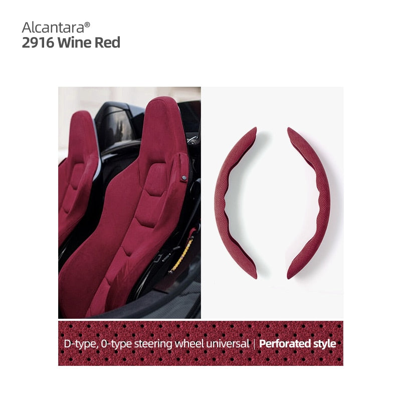 Alcantara Steering Wheel Cover for Tesla Model 3/Y 2019-2023