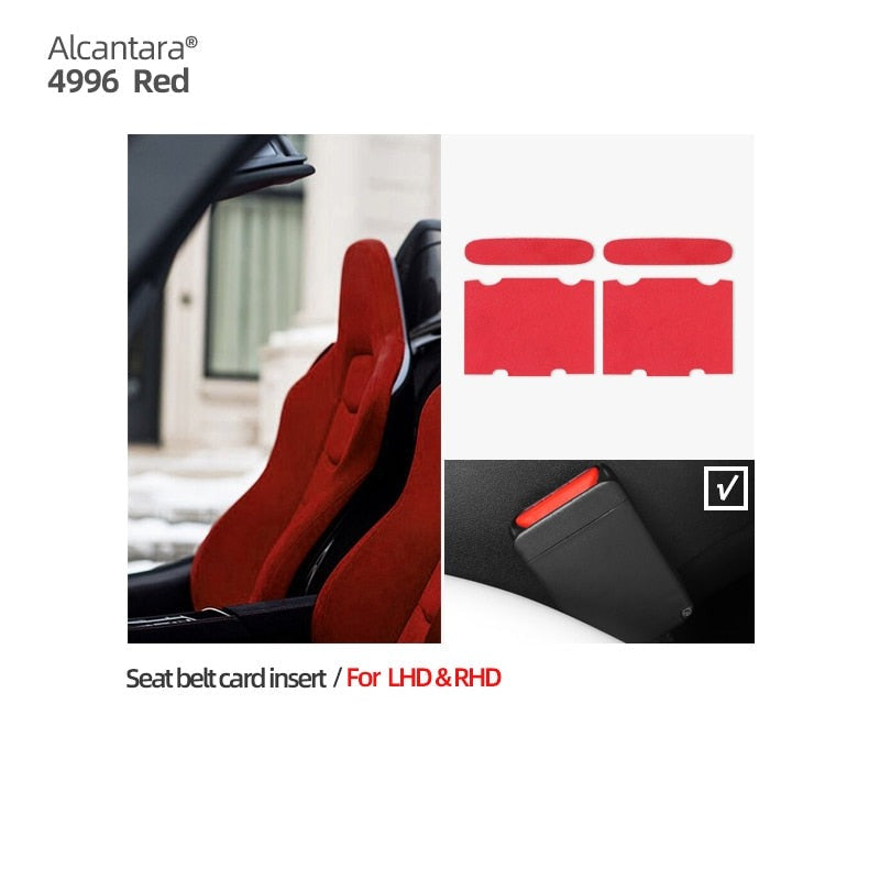 Alcantara Safe Belt Buckle Sticker for Tesla Model 3/Y