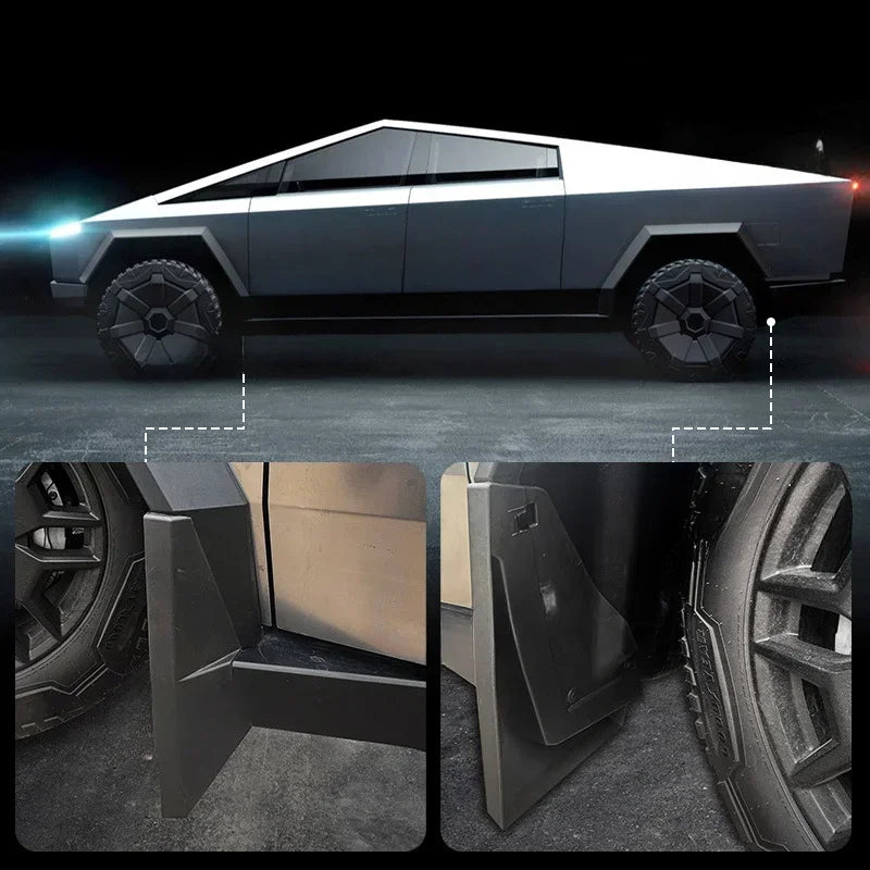 Tesla Cybertruck 2024+ Mud Flaps - Front & Rear TPE Splash Guards