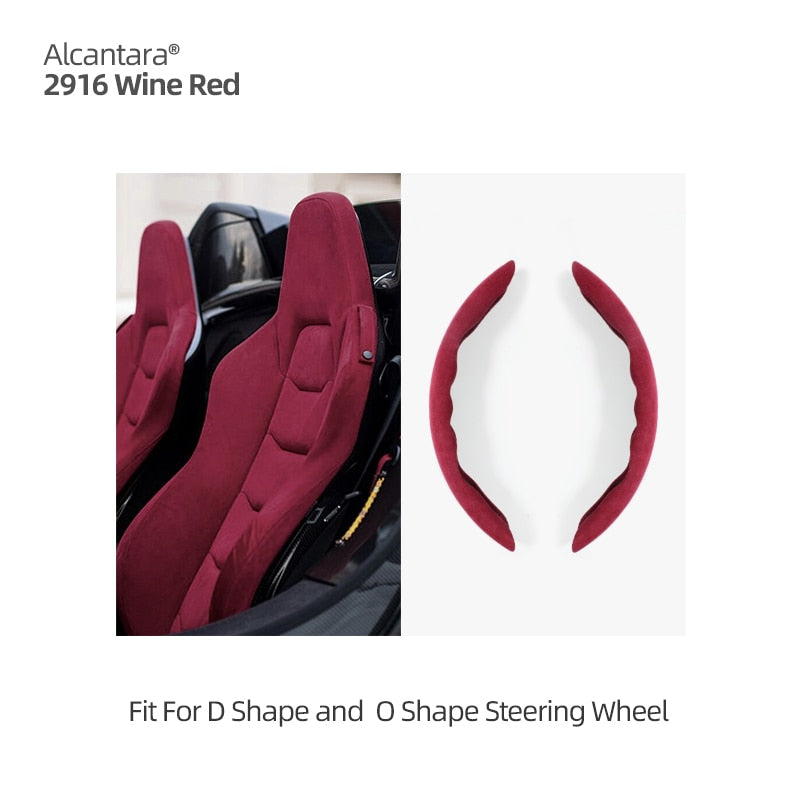 Alcantara Steering Wheel Cover for Tesla Model 3/Y 2019-2023