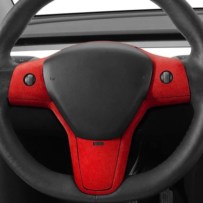 Alcantara Steering Wheel Cover for Tesla Model 3/Y 2019-2023