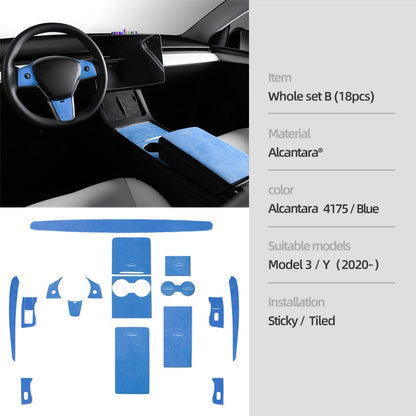 EVONE Alcantara Interior Trim Sticker Set for Tesla Model 3/Y 2021-23