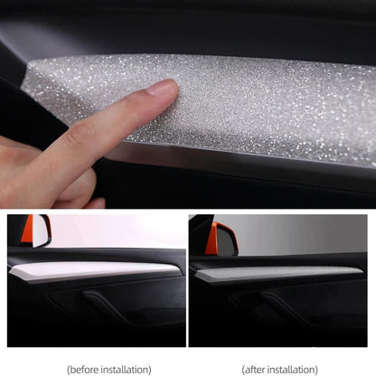 Sparkling Diamond Door Panel Trim Stickers for Tesla Model 3 & Y (2021-2023)