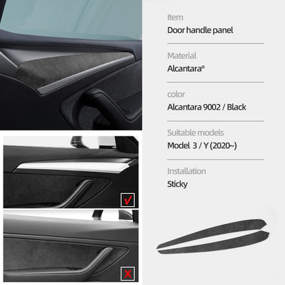 Alcantara Door Panel Trim Cover For Tesla Model 3/Y 2020-2023 (refreshed version)