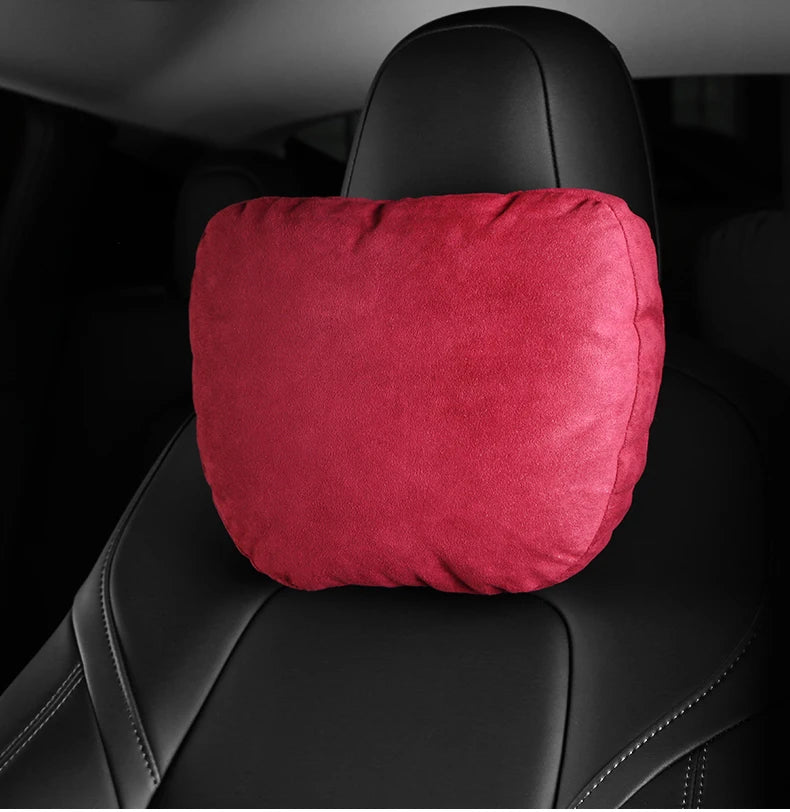 Alcantara Ultra Soft/Breathable Headrest/Lumber Pillow for Tesla