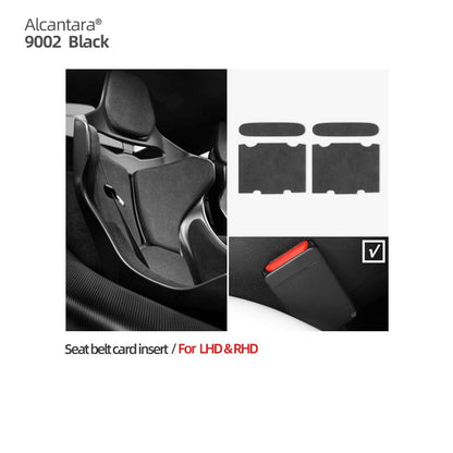 Alcantara Safe Belt Buckle Sticker for Tesla Model 3/Y