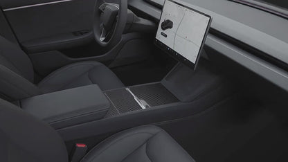 Real Carbon Fiber Center Console Cover for Tesla Model 3 Highland 2024+